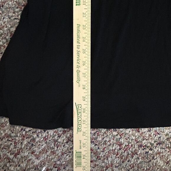 Lulus Twirl Power Black Scoop Neck 3/4 Sleeve Swing Mini Dress Size S - Picture 9 of 9